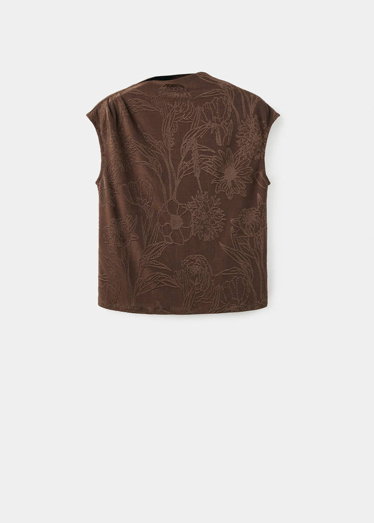 Top jacquard floreale