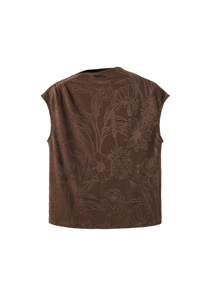 Top jacquard floreale