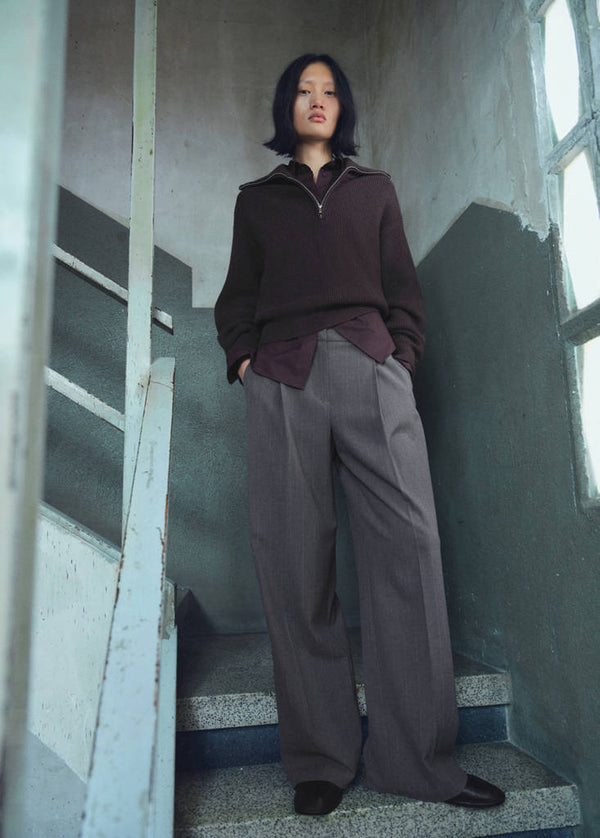 Pantalon Large À Pinces