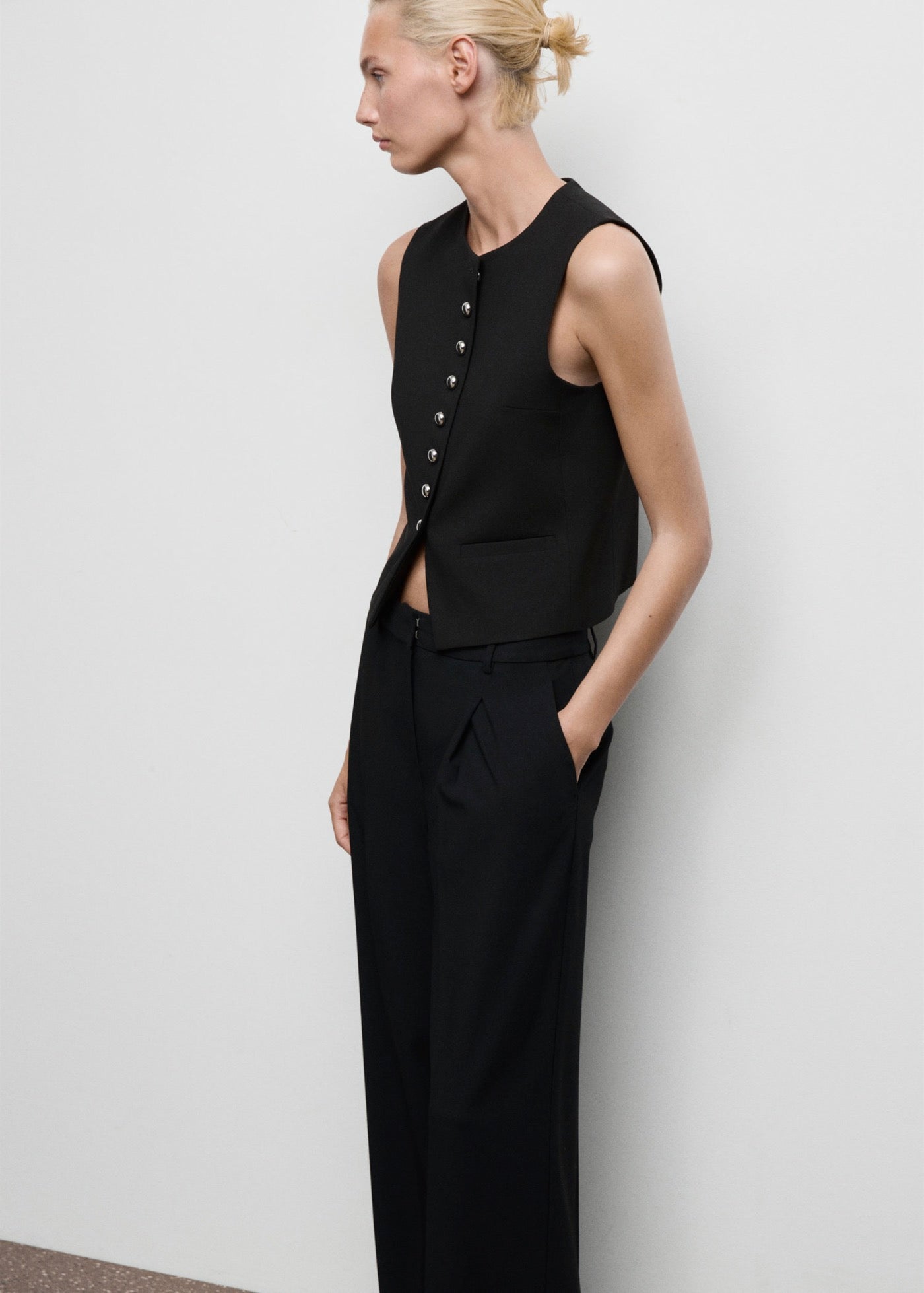 Pantalon Large À Pinces