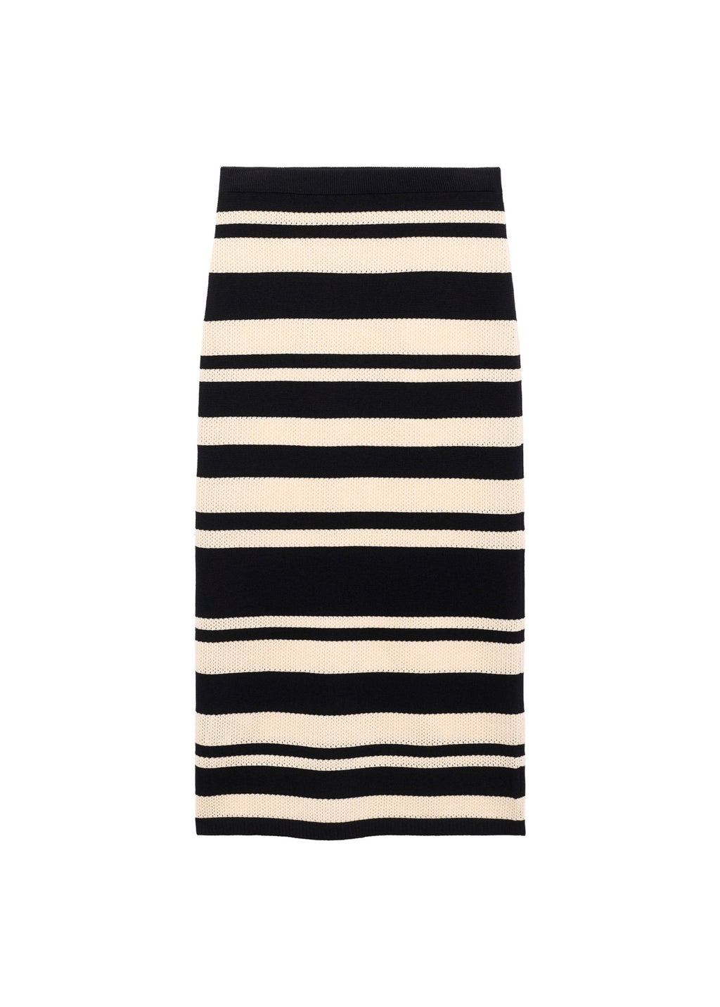 Jupe Midi En Maille À Rayures