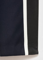 Pantalon Droit Rayure Contrastée
