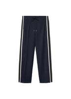 Pantalon Droit Rayure Contrastée