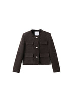 Veste Tweed Bords Effilochés