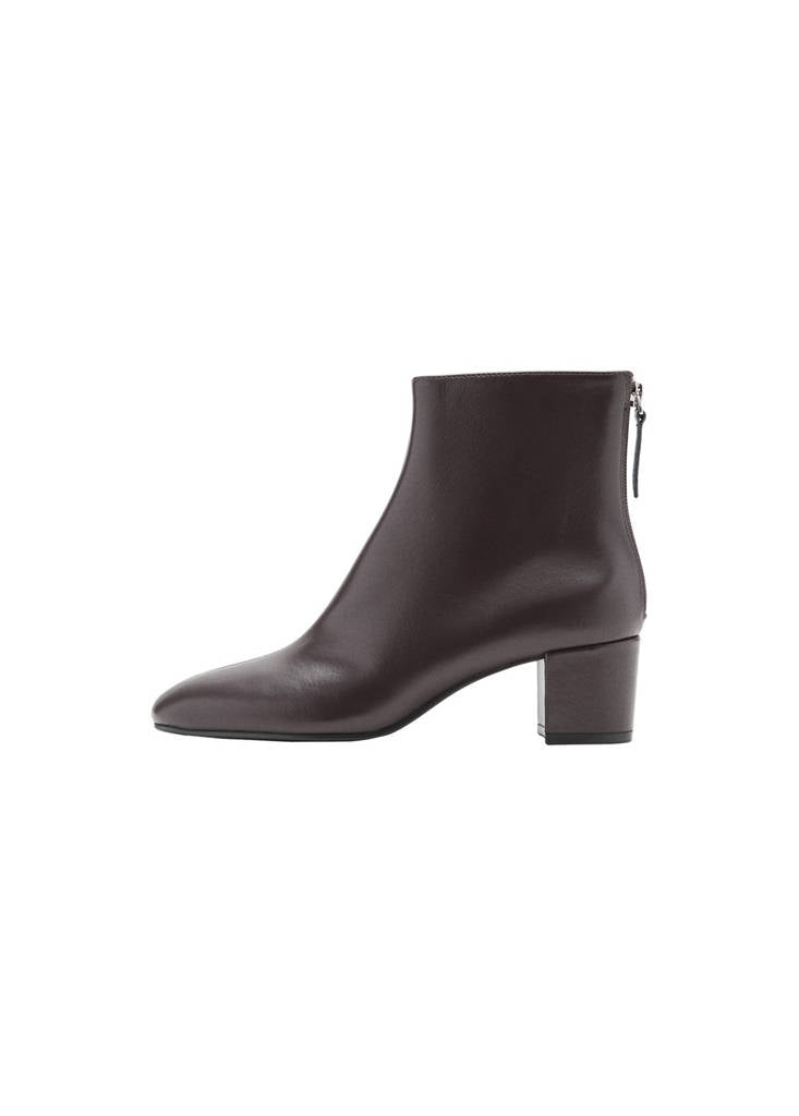 Botines de Piel con Tacón en Bloque