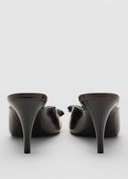 Sandales À Talons En Cuir Avec