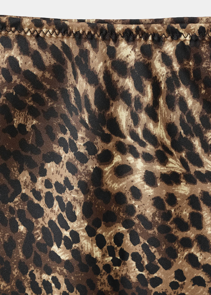 Gonna satinata leopardata