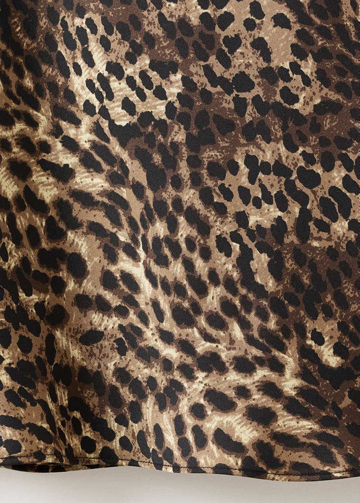 Gonna satinata leopardata