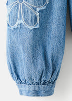 Blouse Fabiola Bleu Moyen - Fille