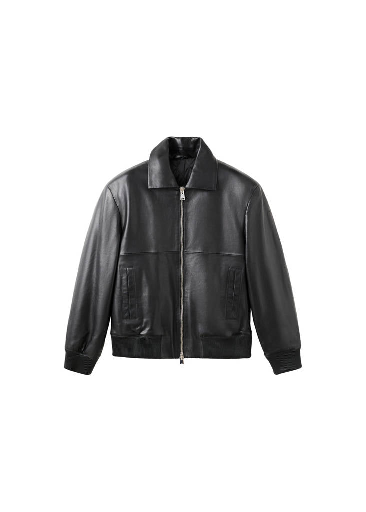 Leather Bomber Jacket