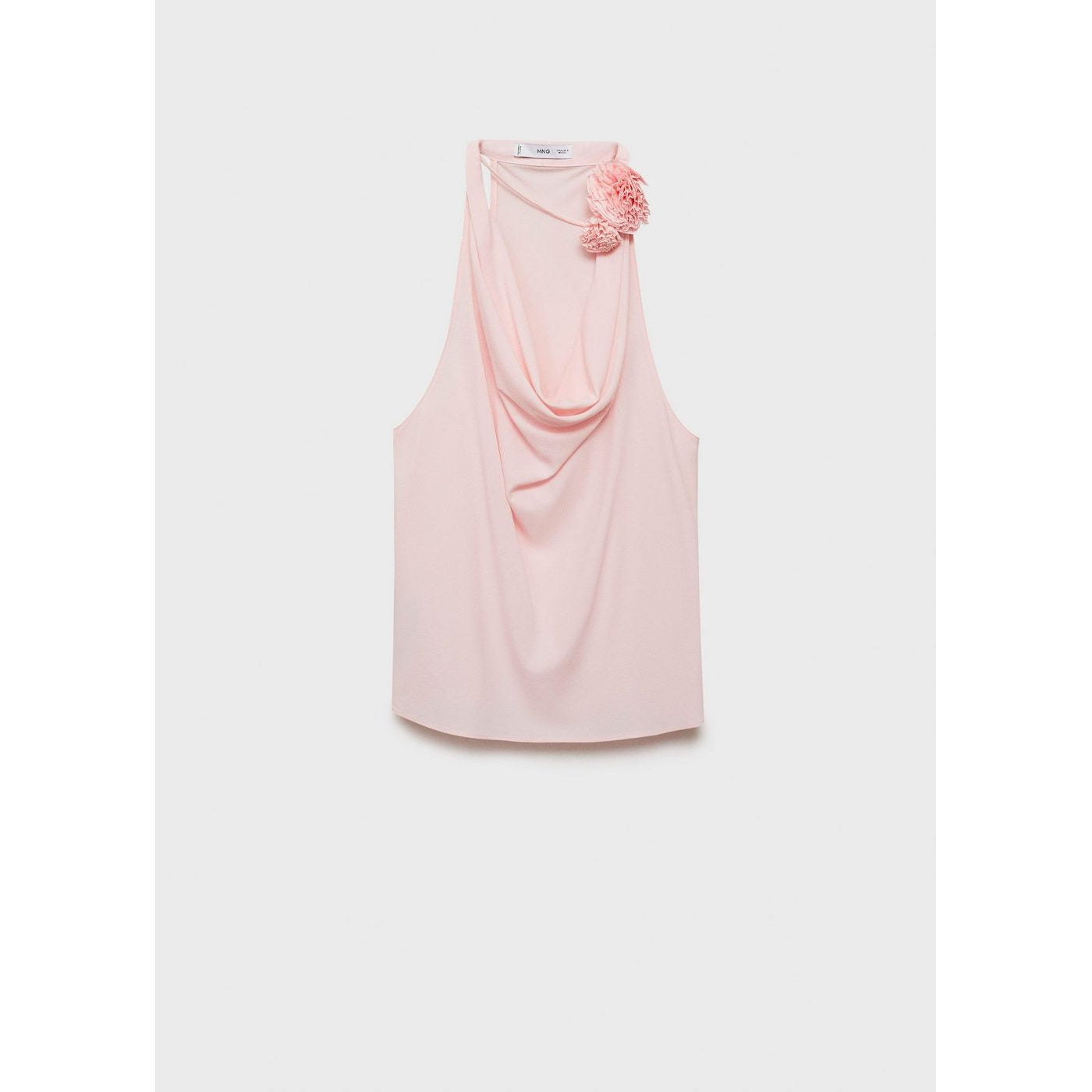 Blouse Drapée Détail Fleurs