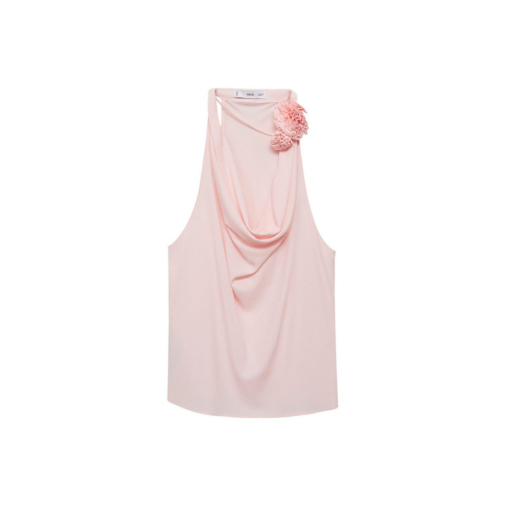 Blouse Drapée Détail Fleurs