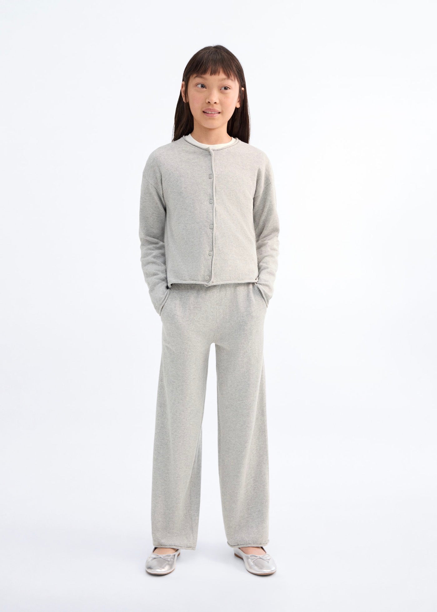 Pantalon Megan Gris Clair Chiné - Fille