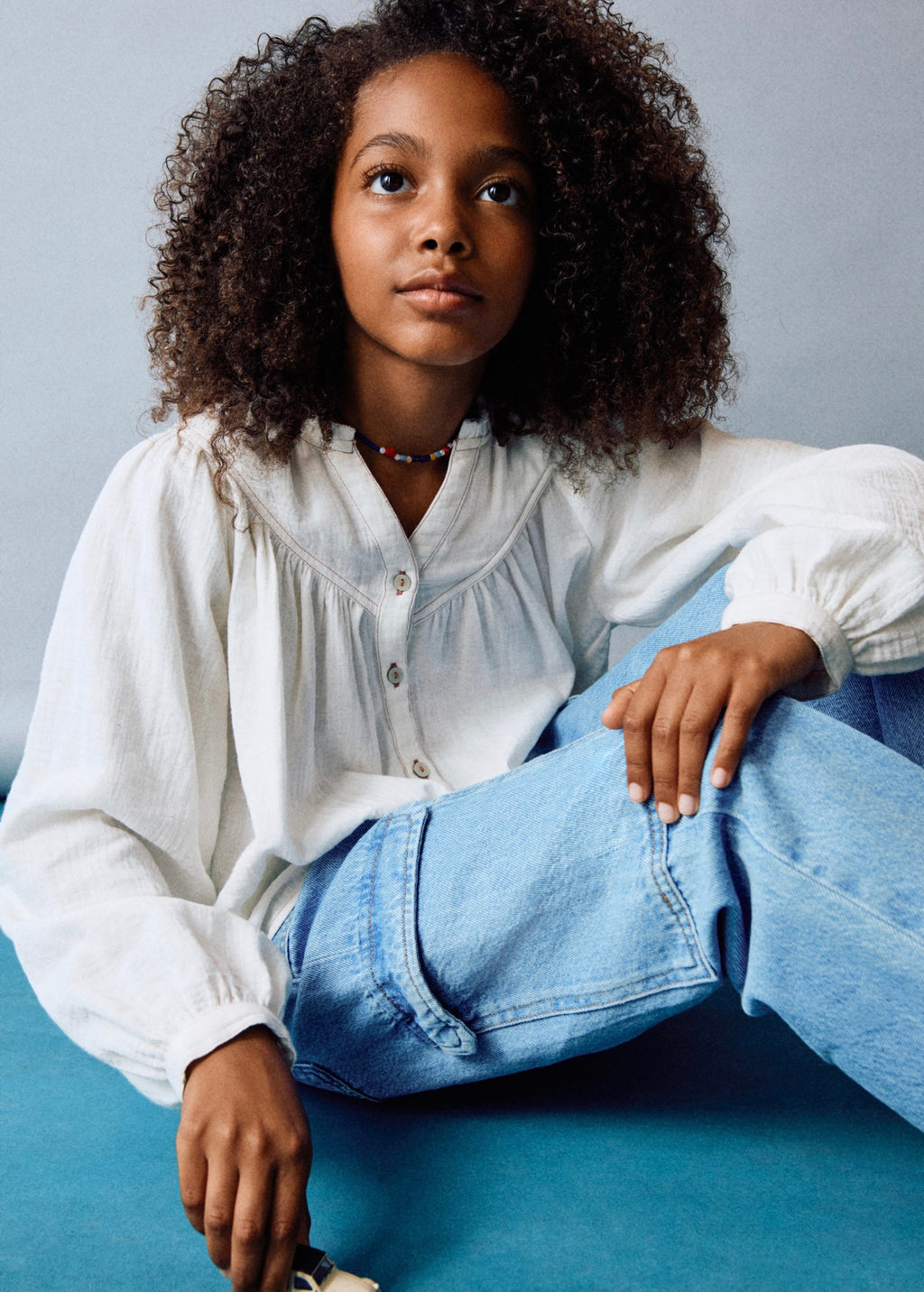 Alba Ecru Shirt - Girl