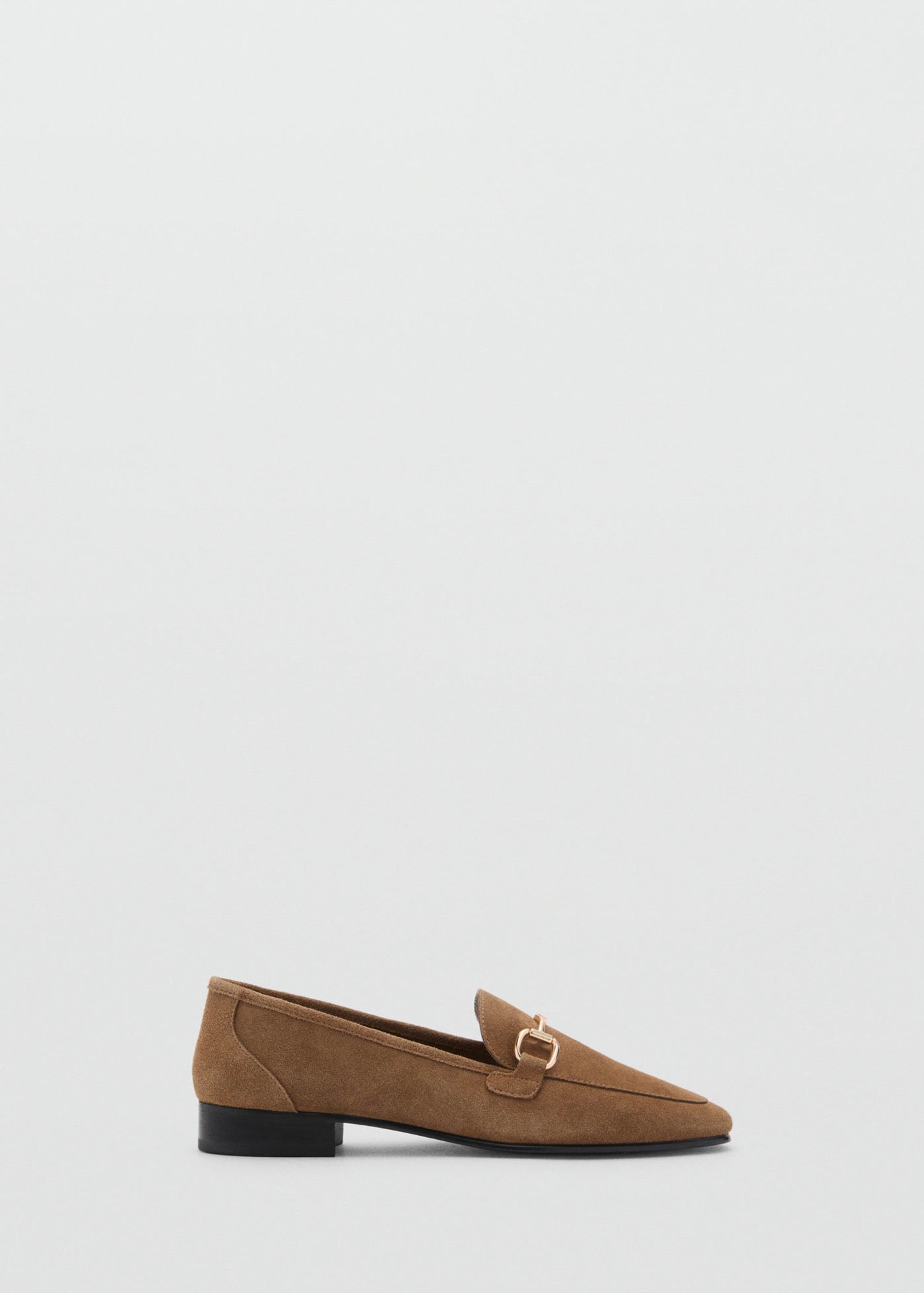 Suede Loafers With Buckle