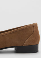 Suede Loafers With Buckle