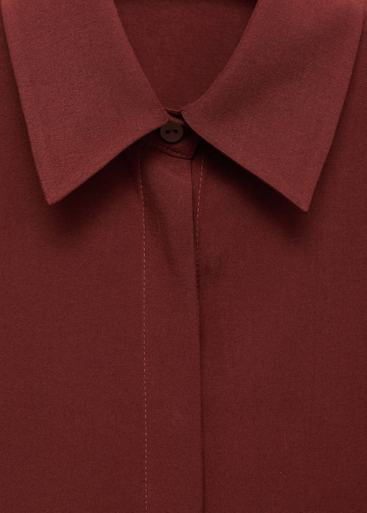 Camicia in lyocell con bottoni nascosti