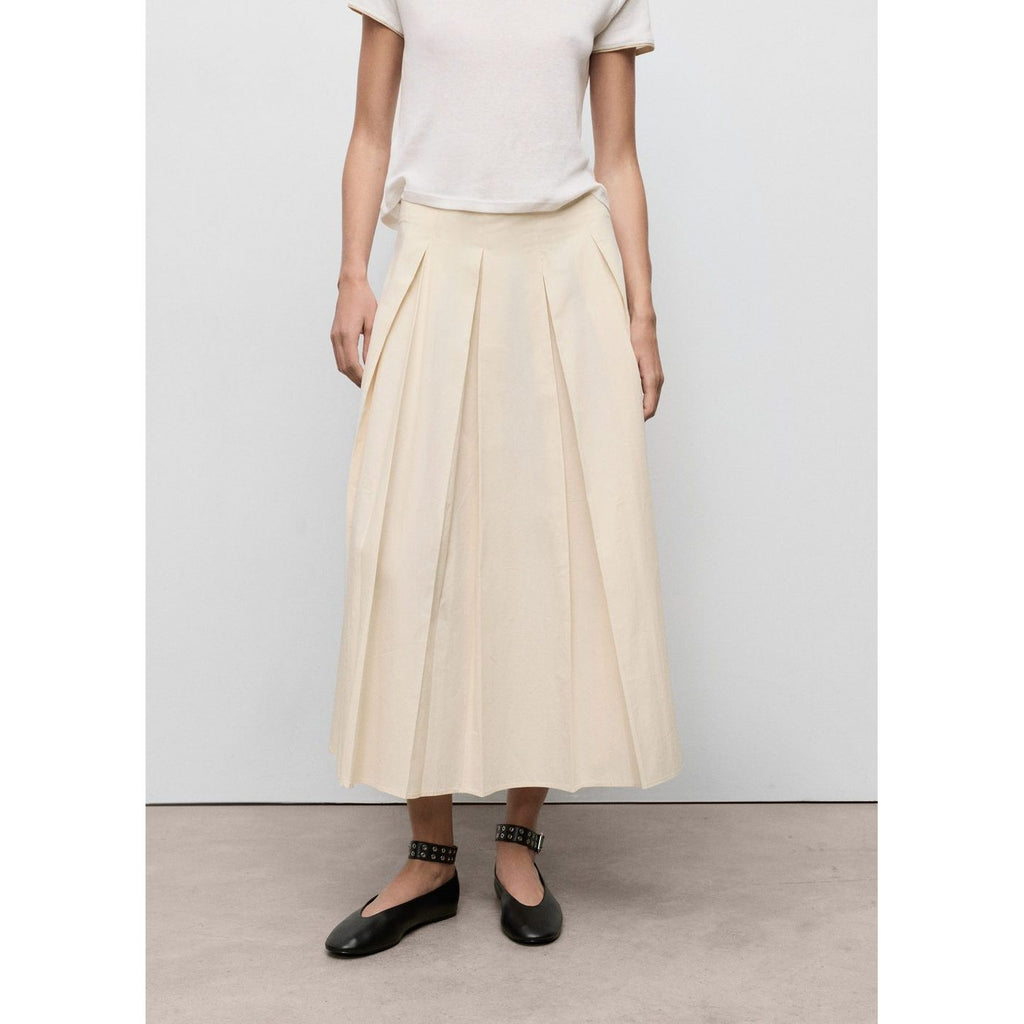 Pleated Midi-Skirt