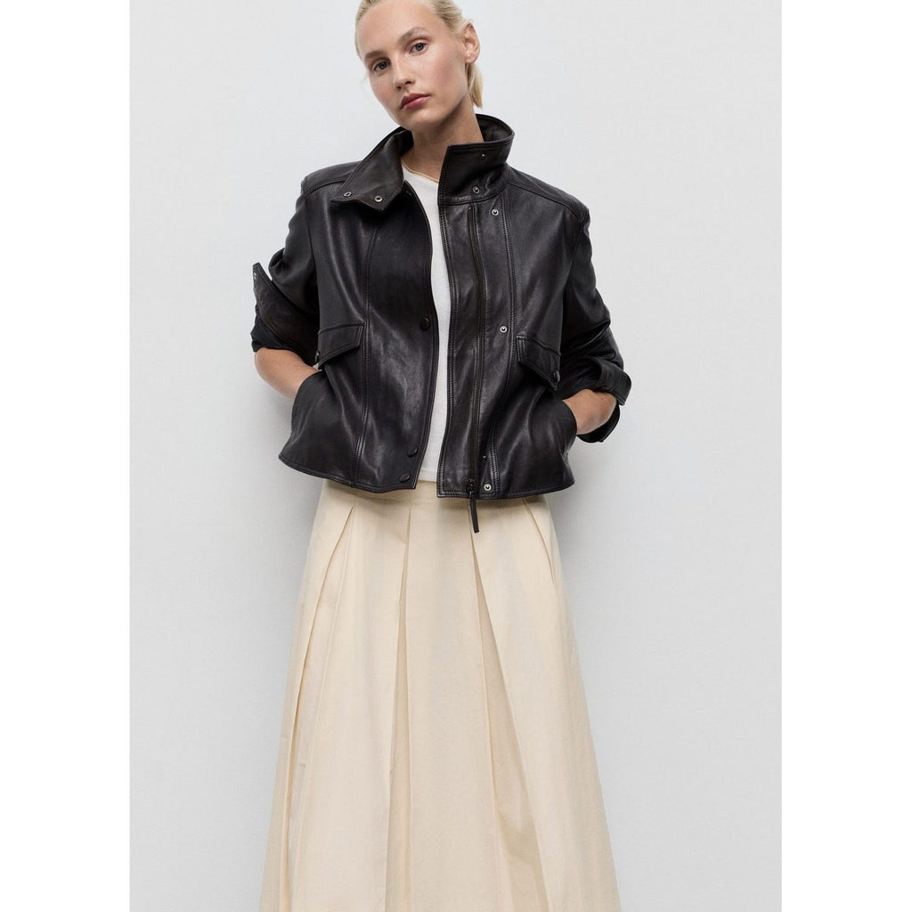 Pleated Midi-Skirt
