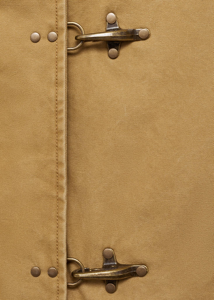 Parka oversize con colletto a contrasto