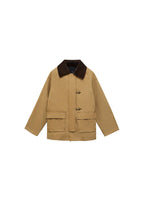 Parka oversize con colletto a contrasto