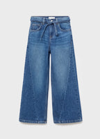 Jean Belted Bleu Marine - Fille