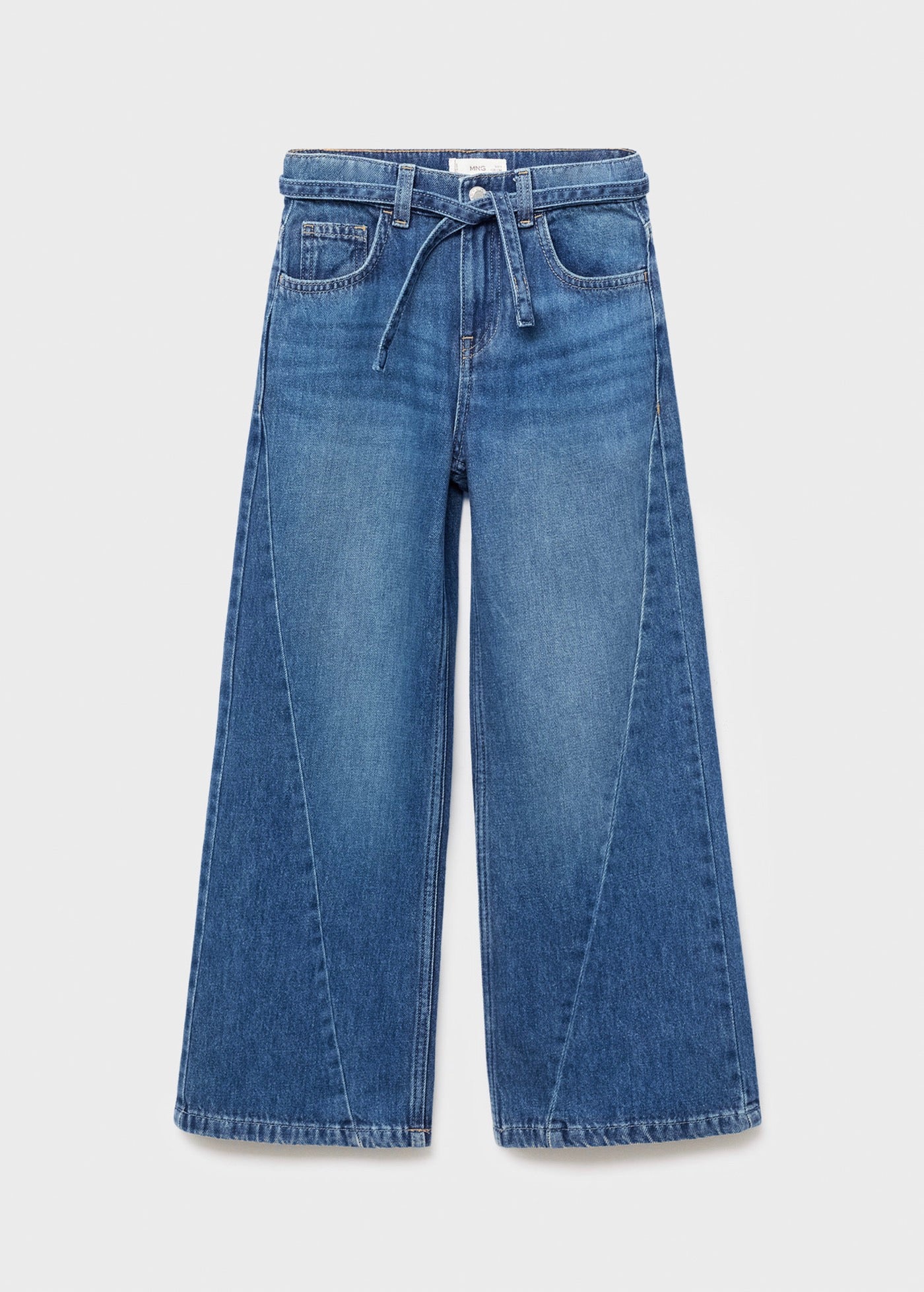 Jean Belted Bleu Marine - Fille