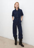 Tuta Intera In Denim Con Cintura