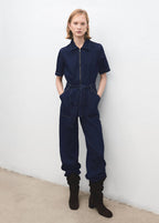 Tuta Intera In Denim Con Cintura