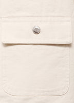 Parka in jeans con colletto in velluto a coste