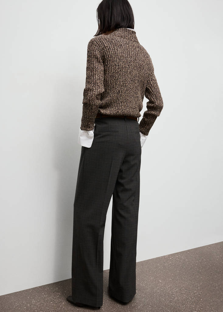 Pantalon À Carreaux À Pinces