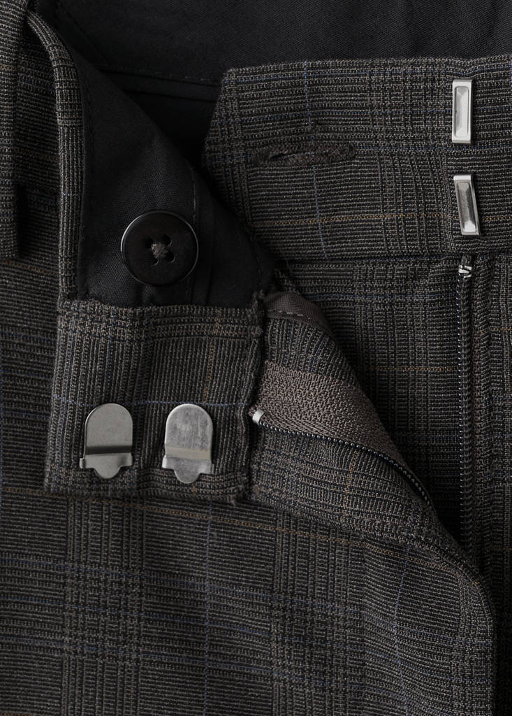 Pantalon À Carreaux À Pinces