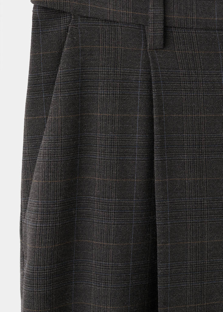 Pantalon À Carreaux À Pinces