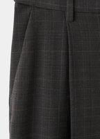 Pantalon À Carreaux À Pinces