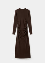 Vestido De Punto Con Cuello Subido