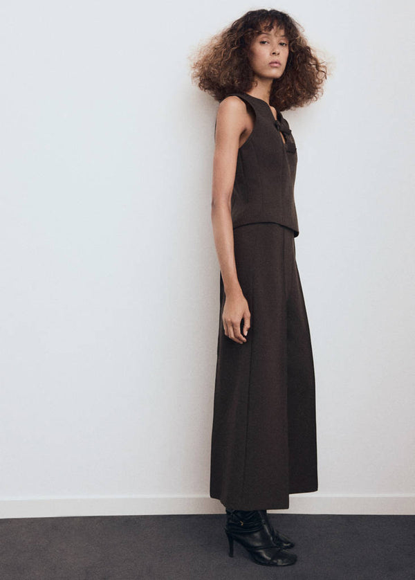 Pantalon Style Jupe-Culotte Crop