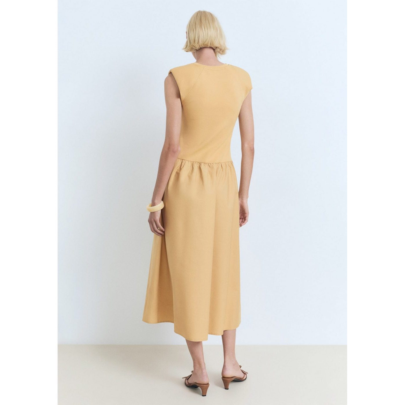 Robe Midi Tissu Combiné