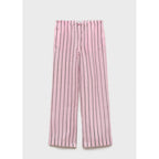 Pantalon En Ramie À Rayures