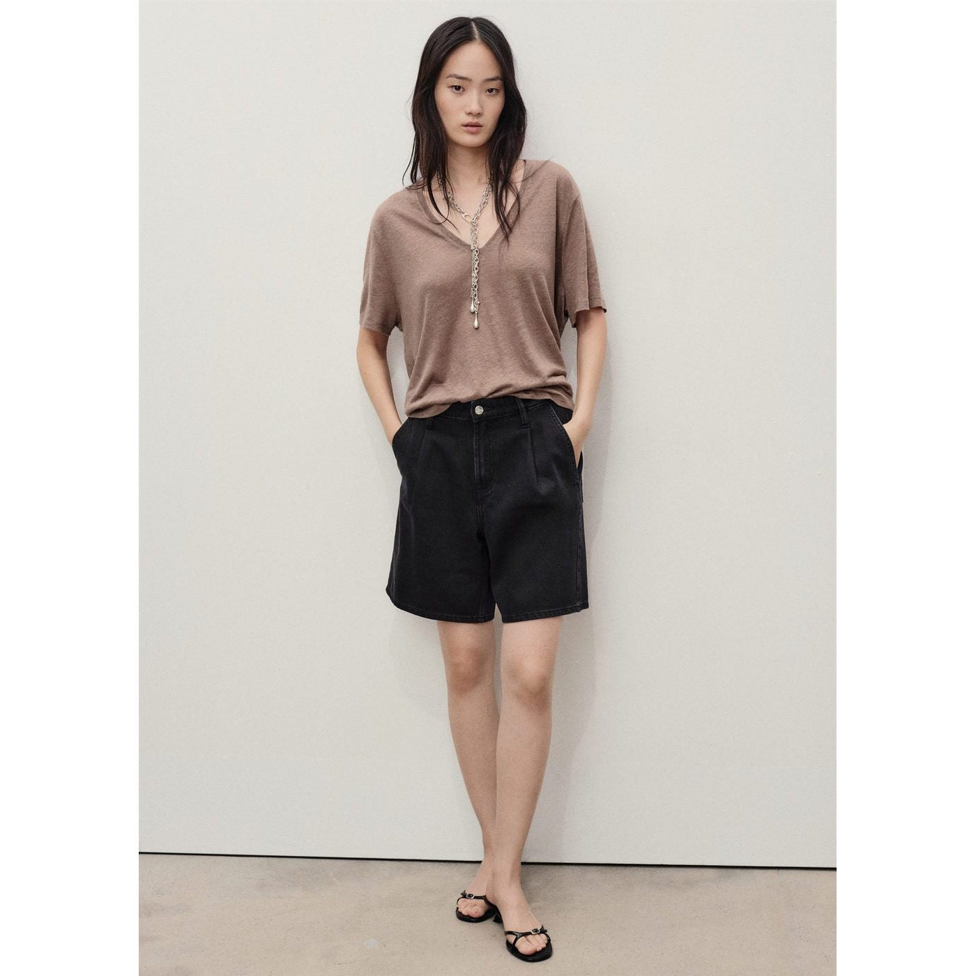 Bermudas Marina - Denim Negro