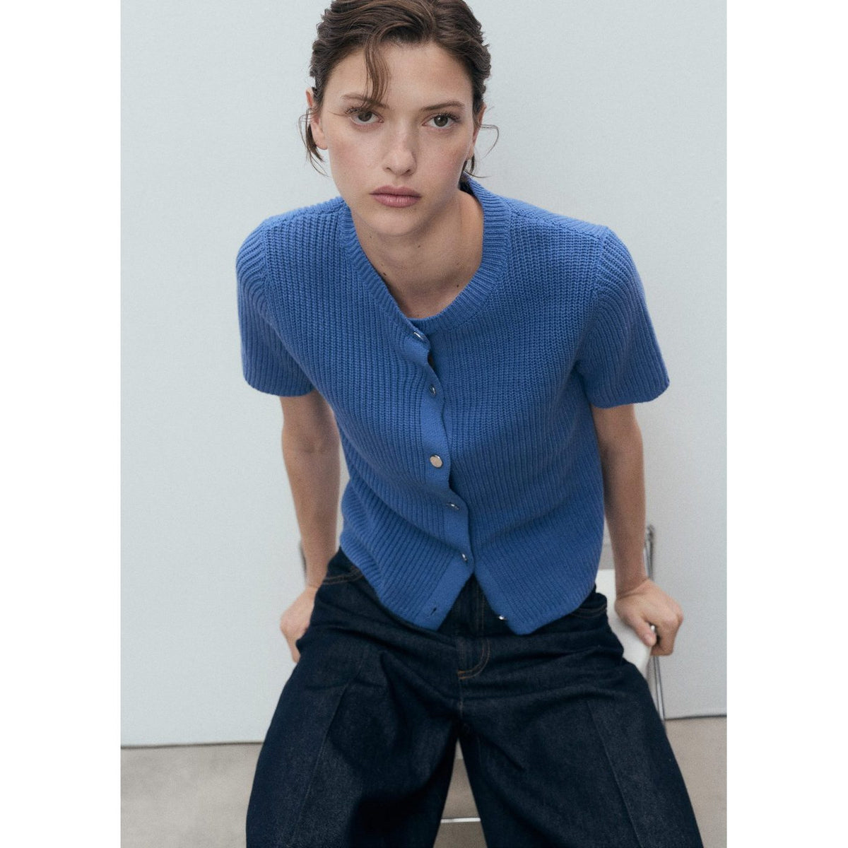 Cardigan Maille Manches Courtes