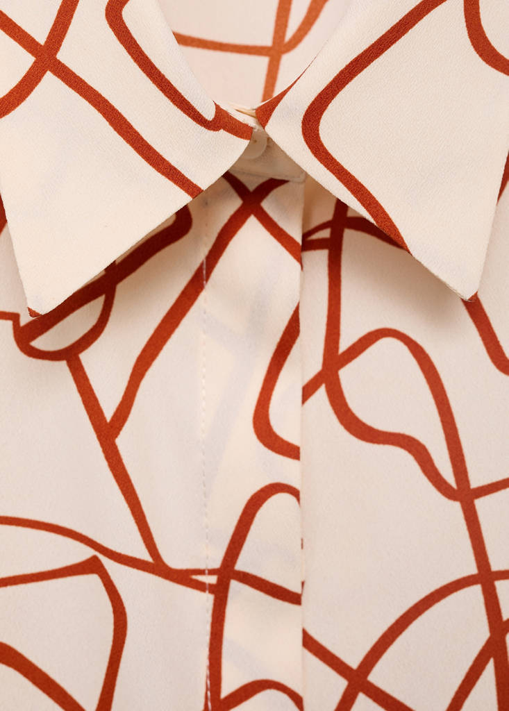Camicia Con Stampa Astratta