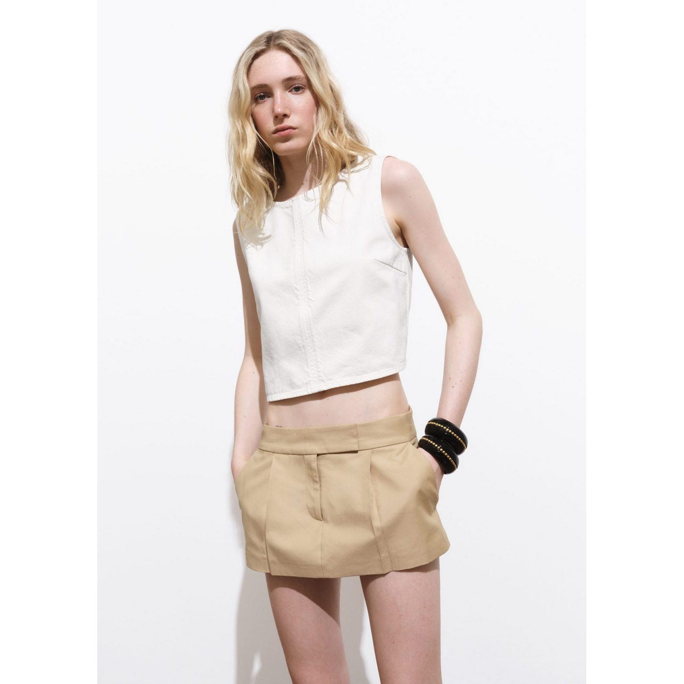 Top Neri - Blanc Cassé