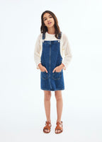Robe Chasuble Paula1 Bleu Marine - Fille