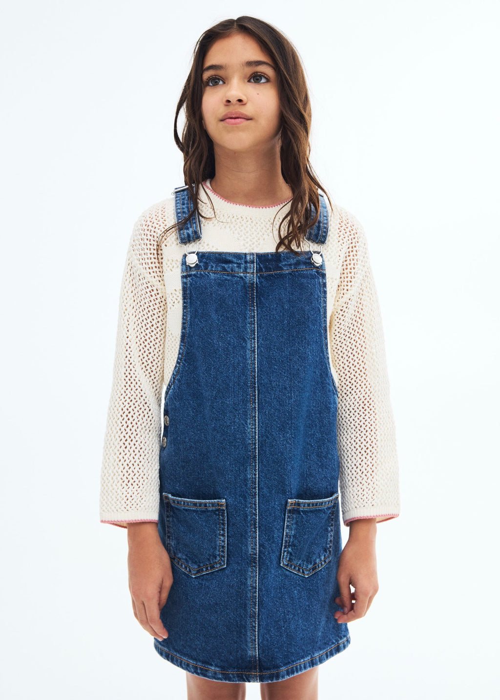 Robe Chasuble Paula1 Bleu Marine - Fille