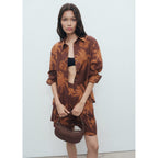 Chemise Coton En Imprimé Palmiers