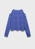 T-Shirt Cutoutr Bleu Électrique - Fille