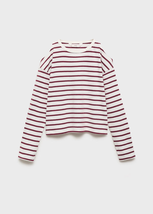 T-Shirt Cutoutr Grenat - Fille