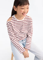 T-Shirt Cutoutr Grenat - Fille