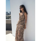 Leopard Print Dress with Cut-Out