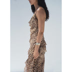 Leopard Print Dress with Cut-Out